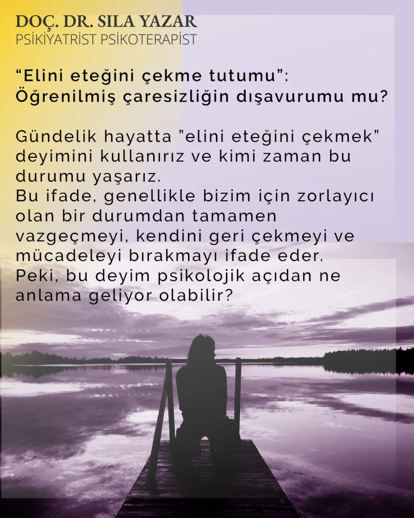 Elini Eteğini Çekme Tutumu: Öğrenilmiş Çaresizliğin Dışavurumu Mu?